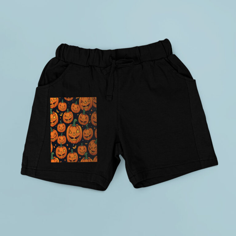 Own the Spooky Season with Our Halloween Pumpkin Shorts